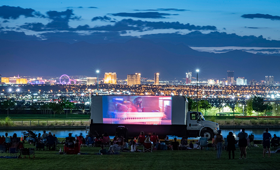 A large crowd of people at a concert.