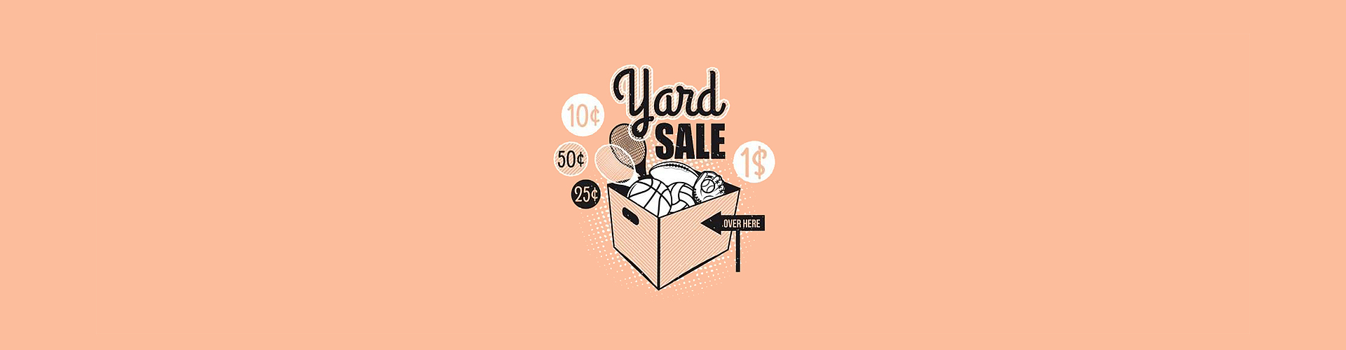Yard sale graphic Diagram, text, engineering drawing.