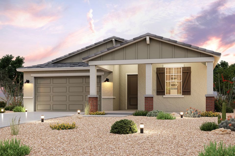 A house with a driveway.