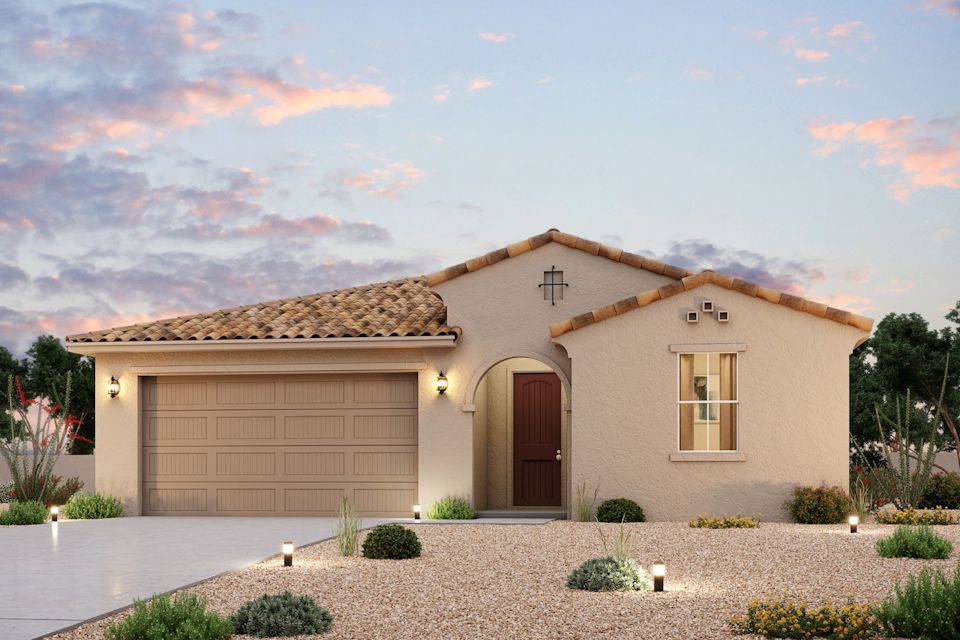 A house with a driveway.