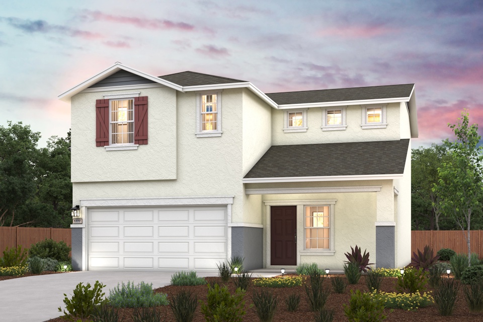 A house with a garage.