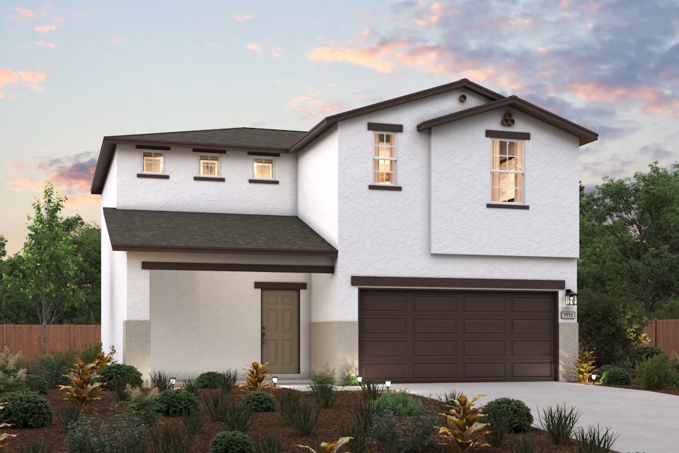 A house with a garage.