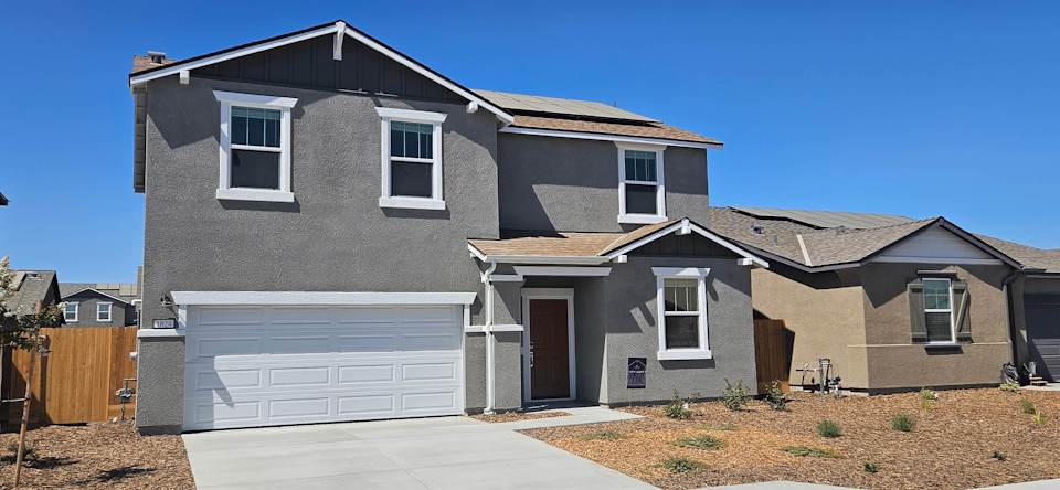 A house with a garage.