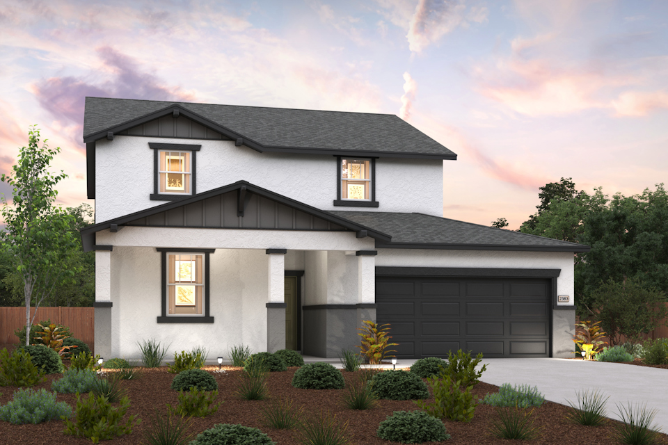 A house with a large front yard.