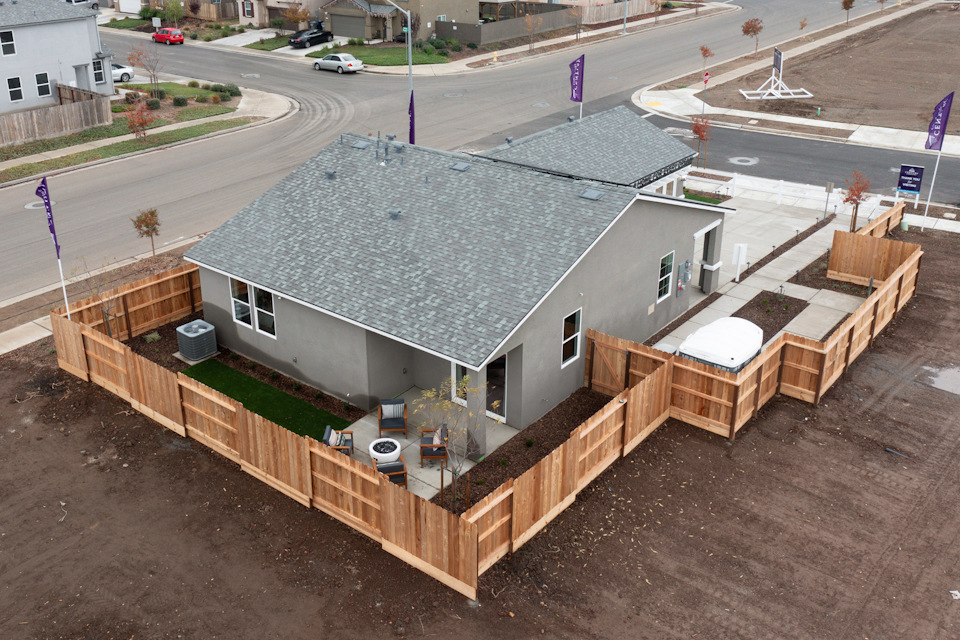 A roof of a house.