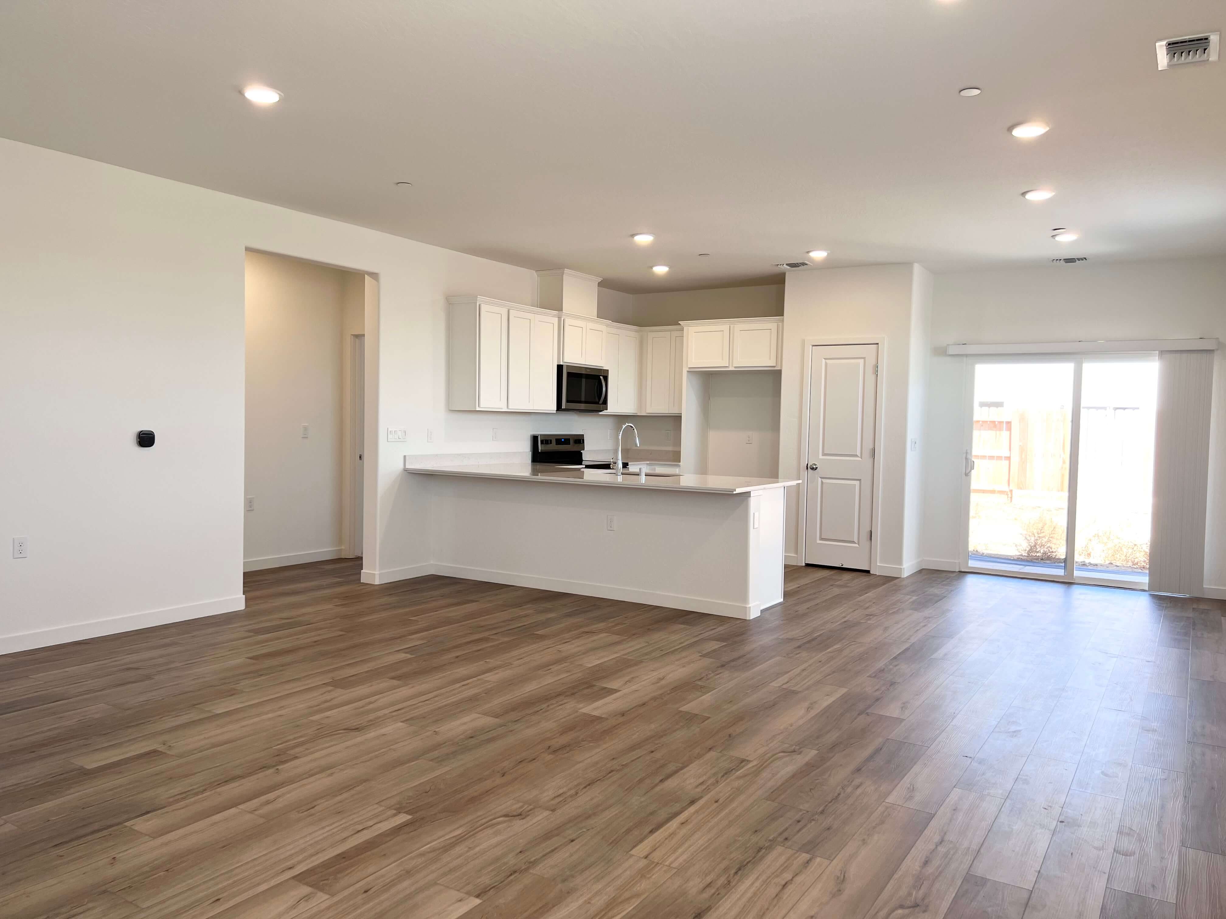 A large empty kitchen.