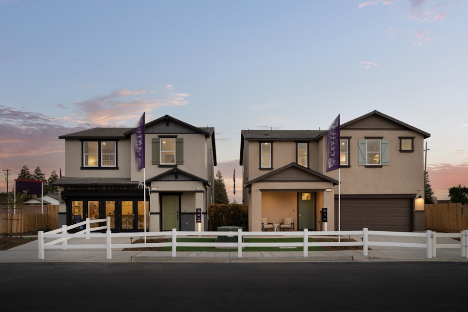 A row of houses.