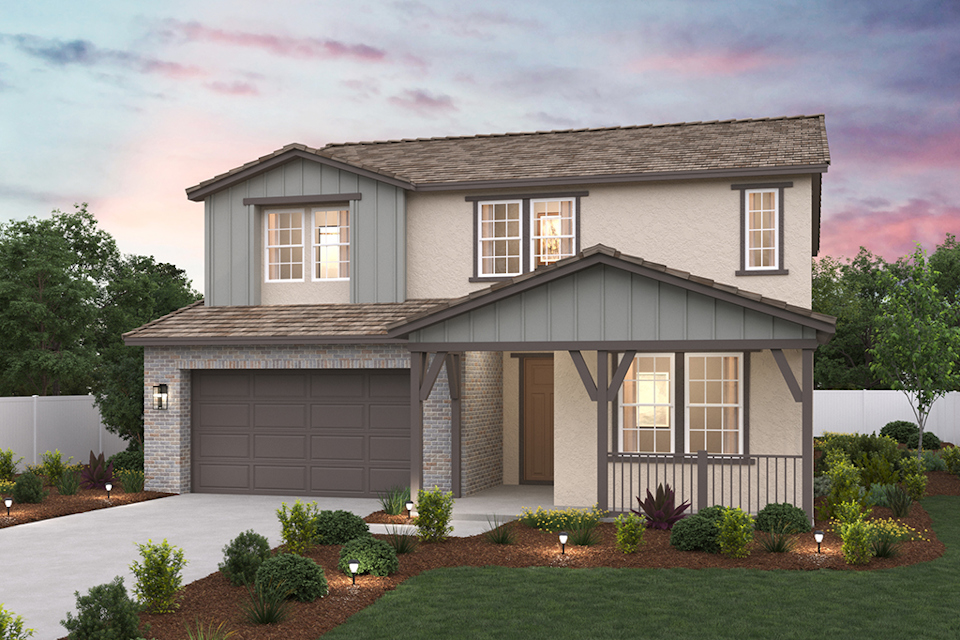 A house with a garage.