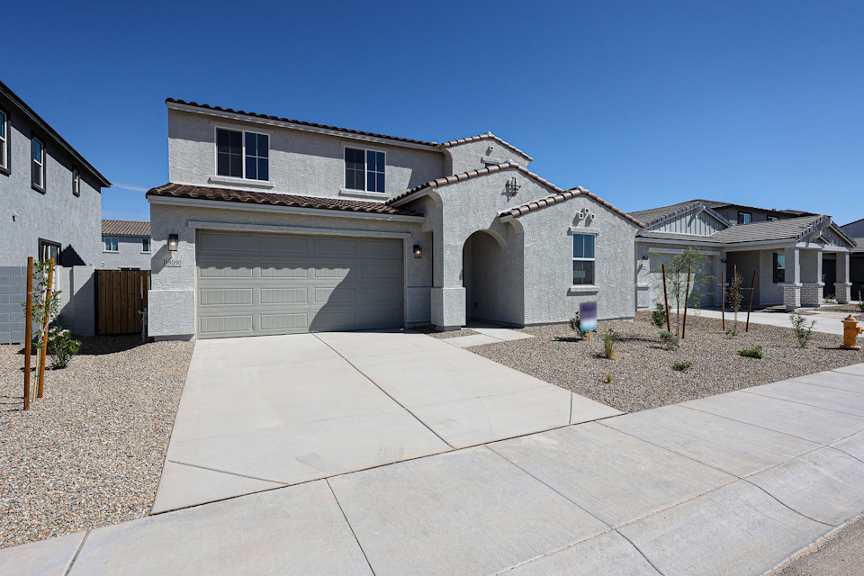 A house with a garage.