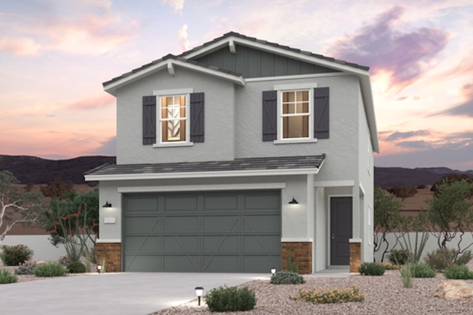 A house with a garage.