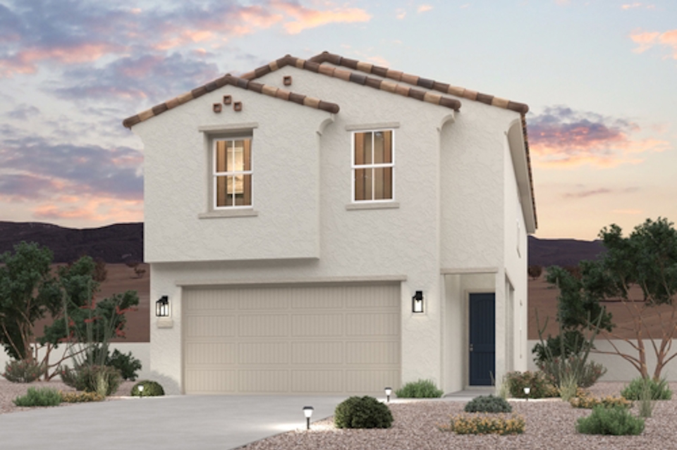 A house with a garage.