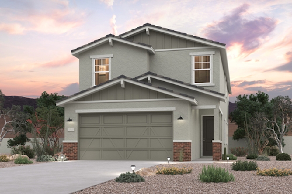 A house with a garage.