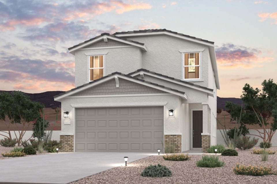 A house with a garage.