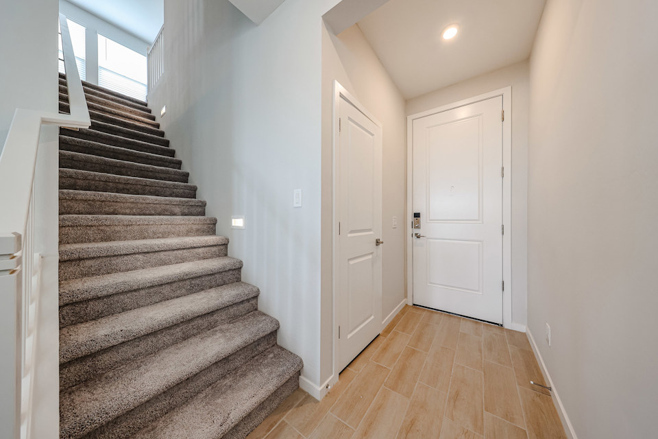 A staircase in a house.