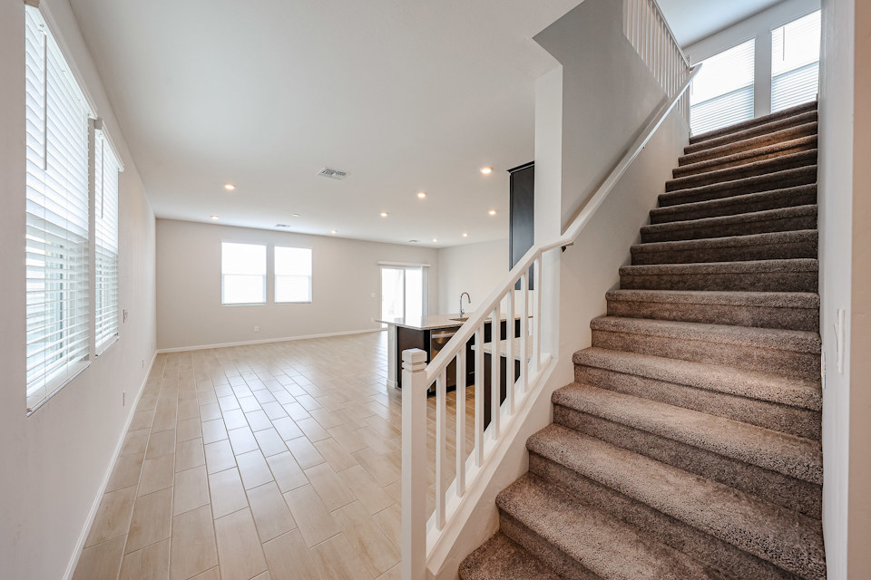 A staircase in a house.