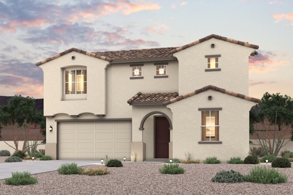 A house with a garage.