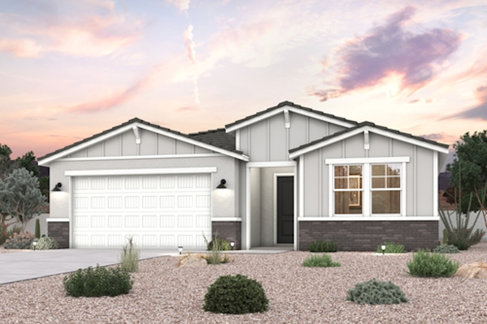 A house with a garage.