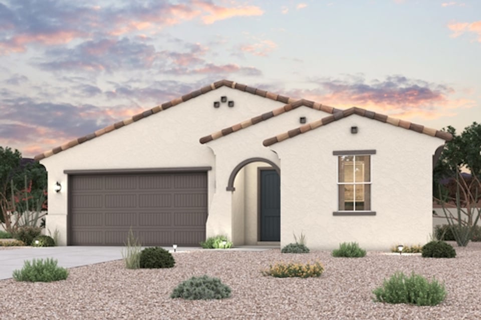 A house with a garage.