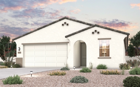 A house with a garage.