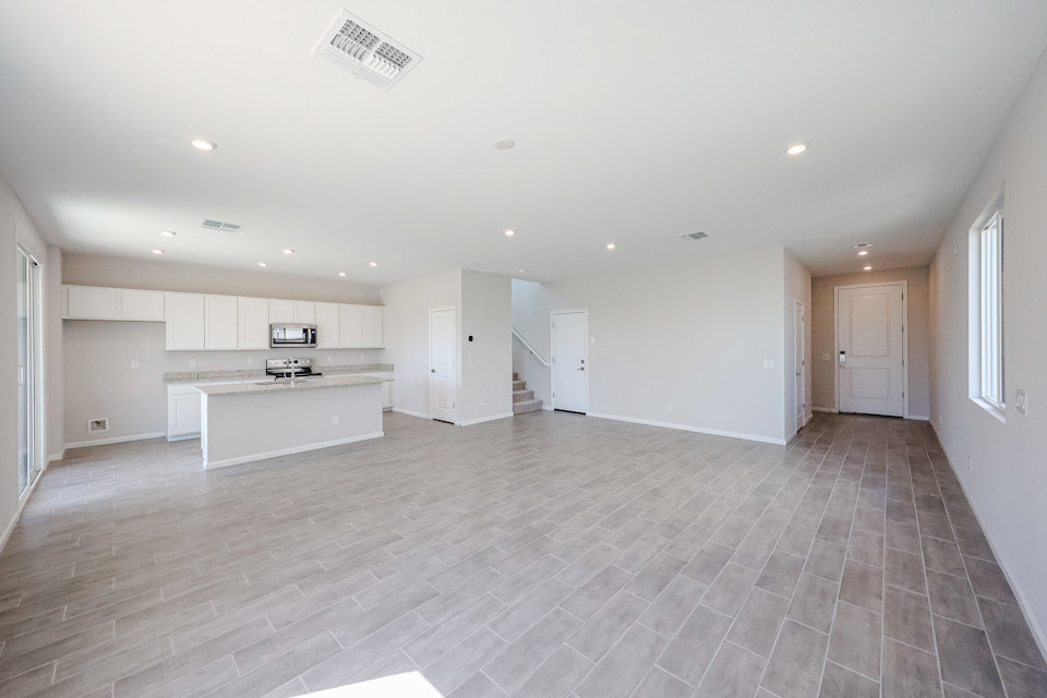 A large empty kitchen.