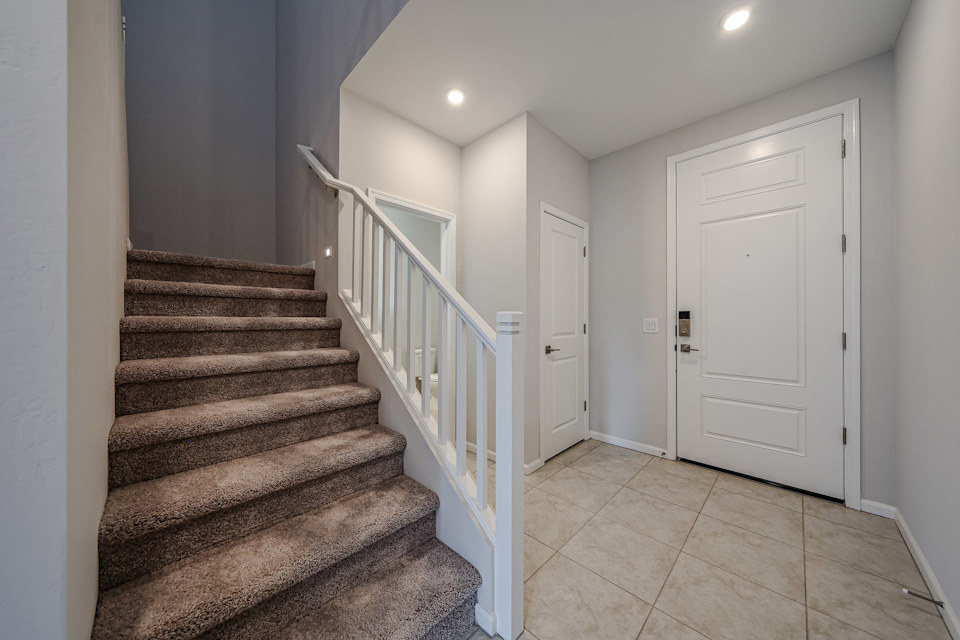 A staircase in a house.