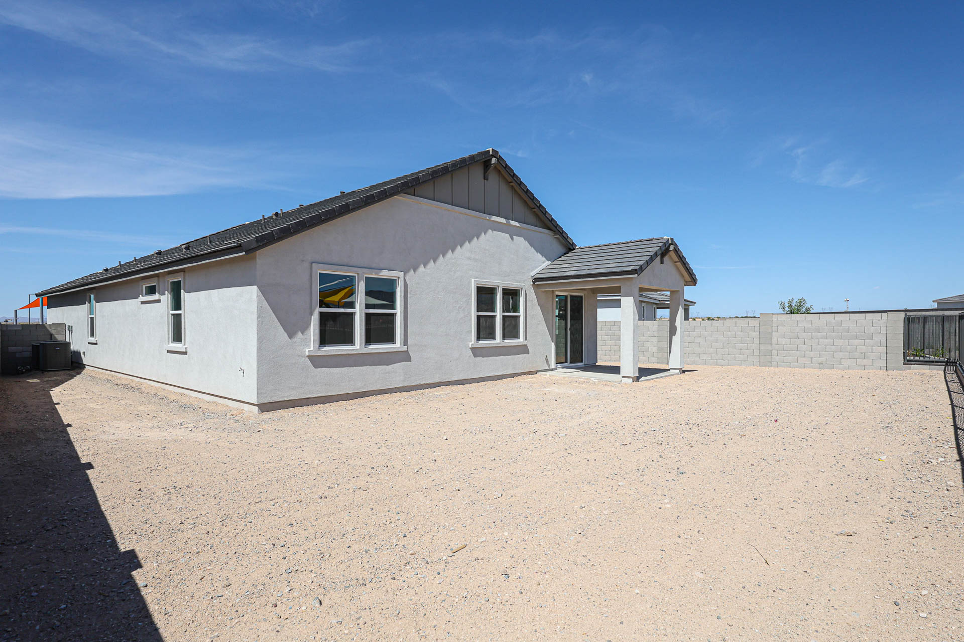 A house on a beach.