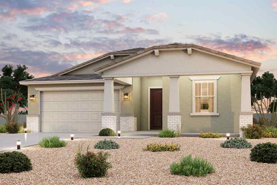 A house with a garage.
