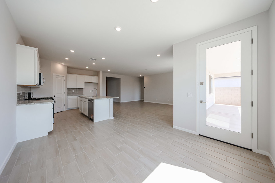 A large empty kitchen.