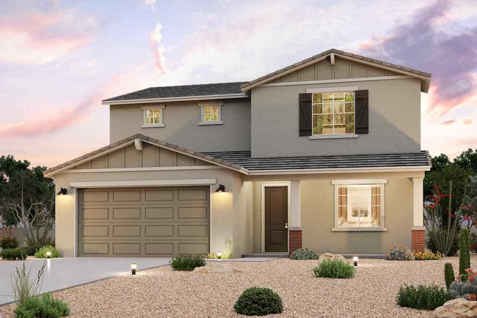 A house with a garage.