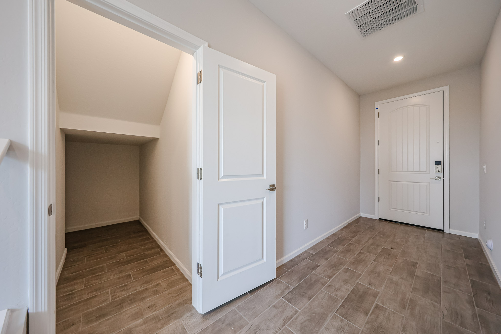 A room with white doors.