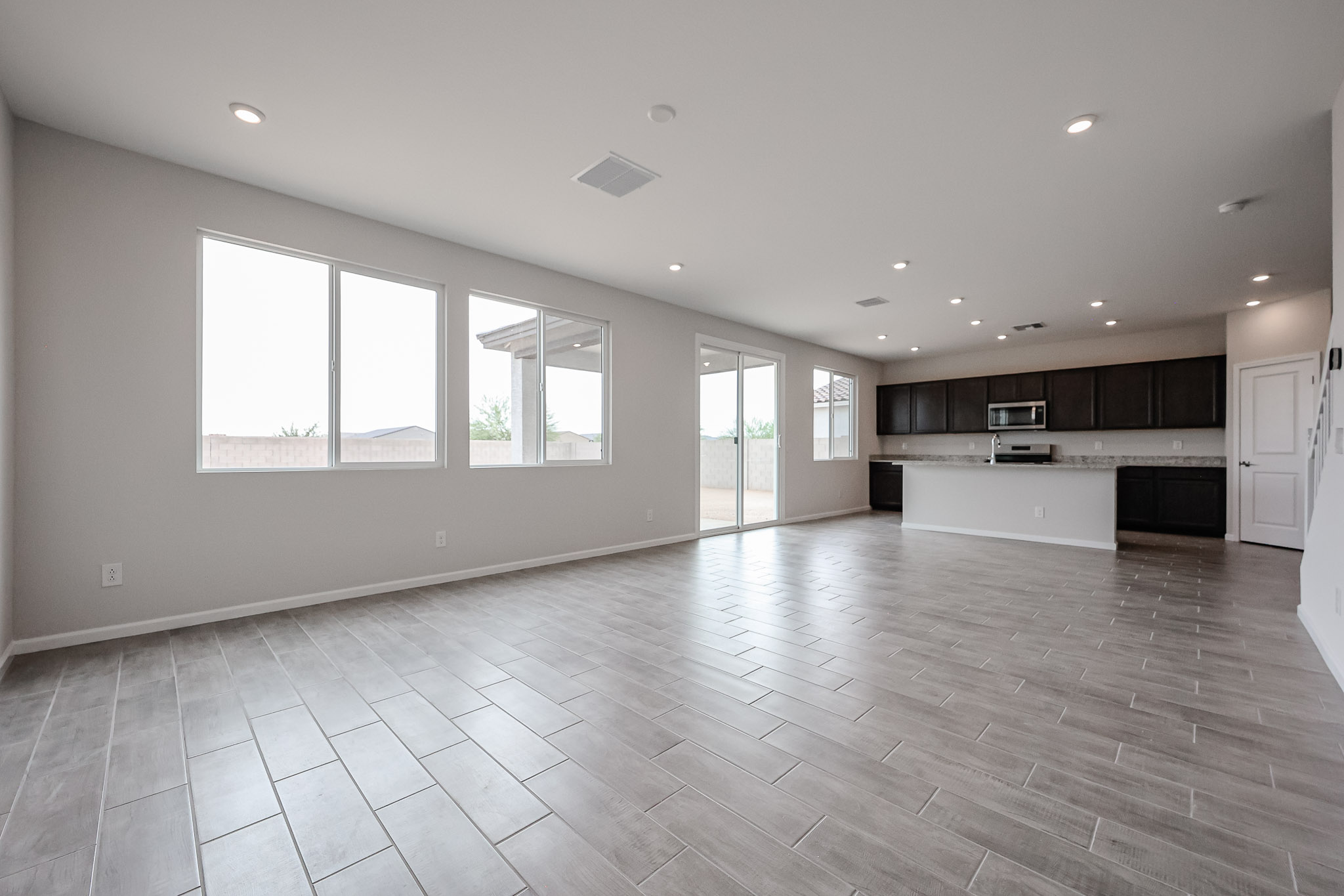 A large empty kitchen.