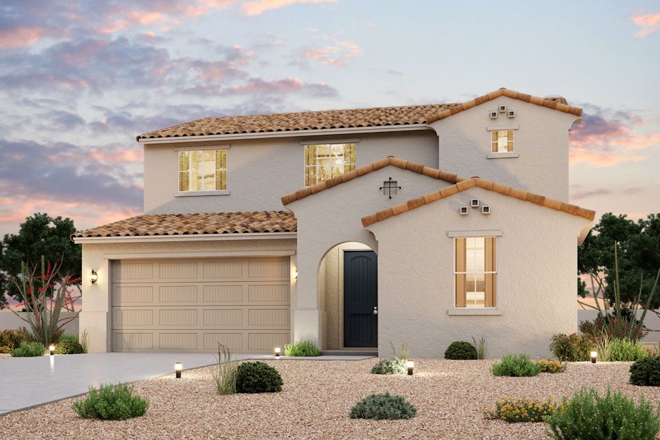A house with a garage.