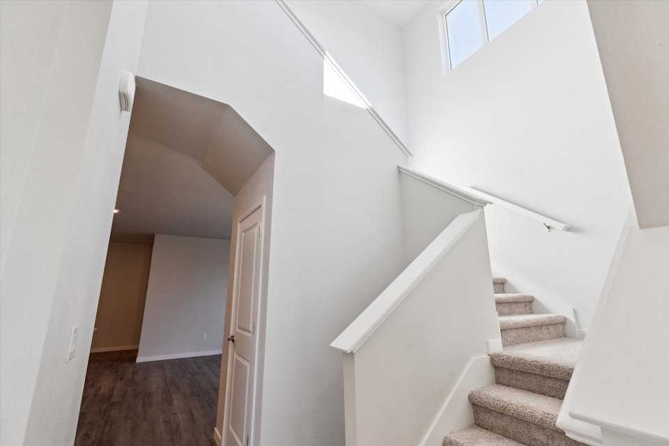 A staircase in a house.