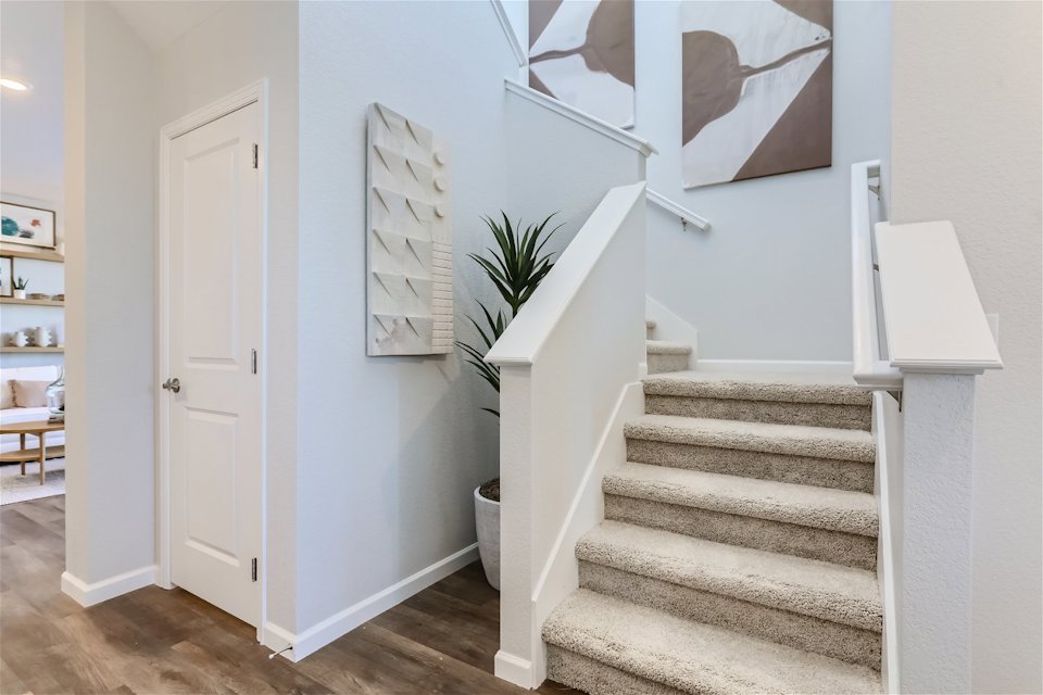 A staircase in a house.