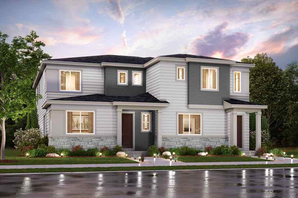 A house with a driveway.