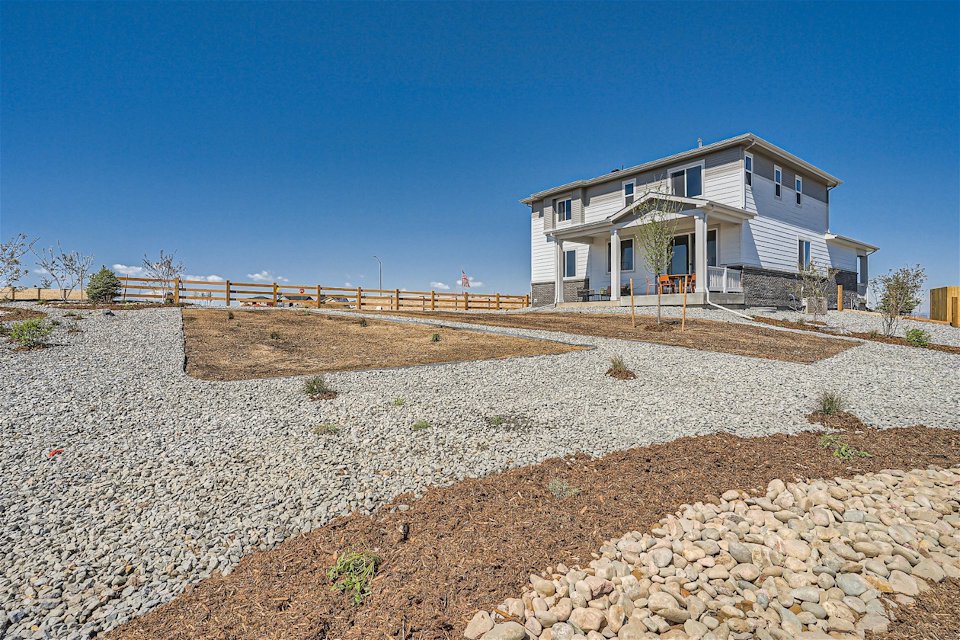 A house with a fence around it.