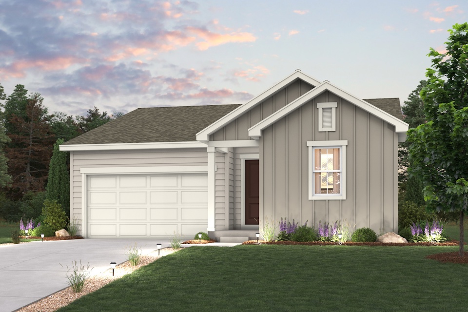 A house with a garage.