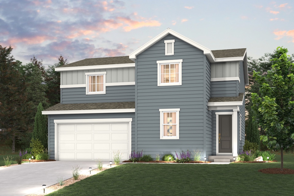 A house with a garage.