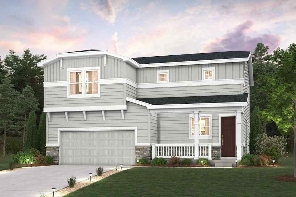 A house with a garage.