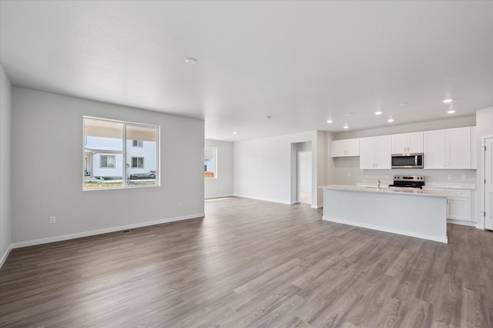 A large empty kitchen.