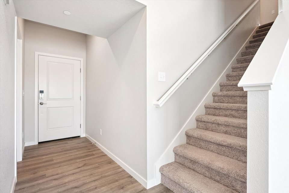 A staircase in a house.