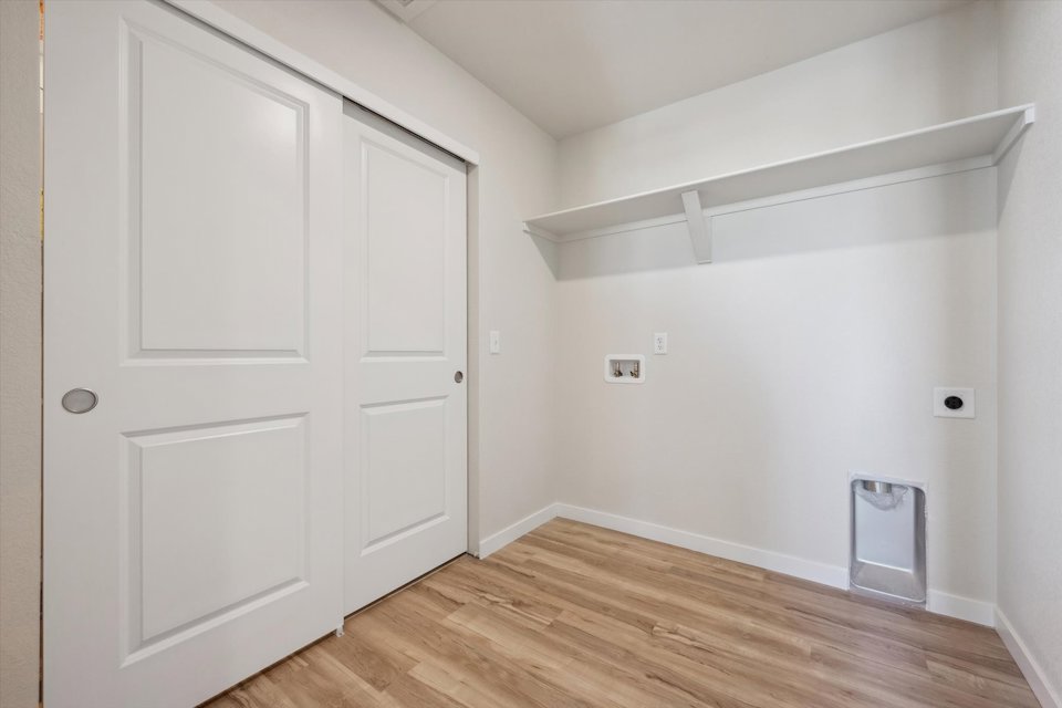 A room with white doors.