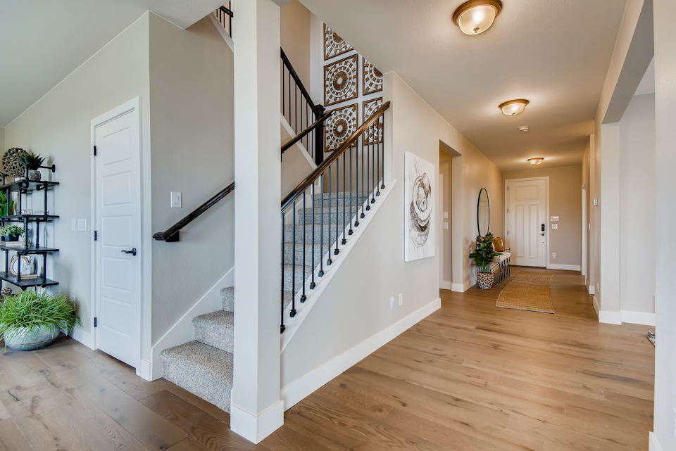 A staircase in a house.