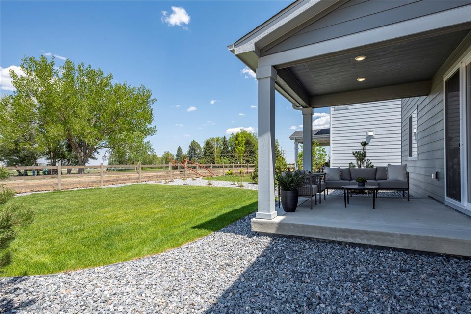 A house with a large yard.