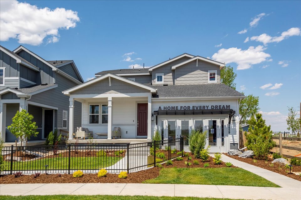 A house with a fence around it.