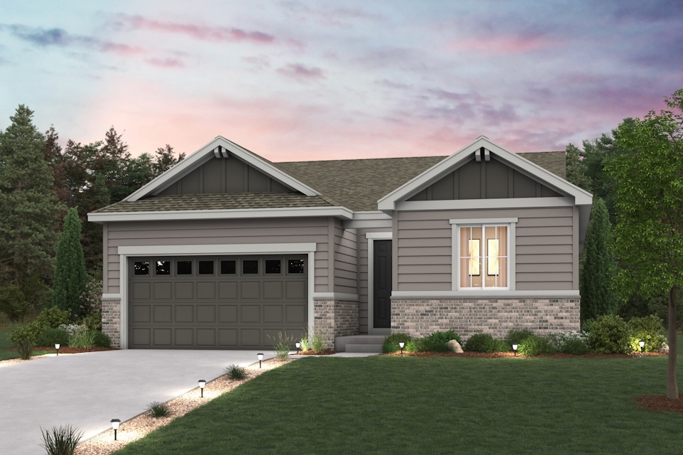A house with a driveway.