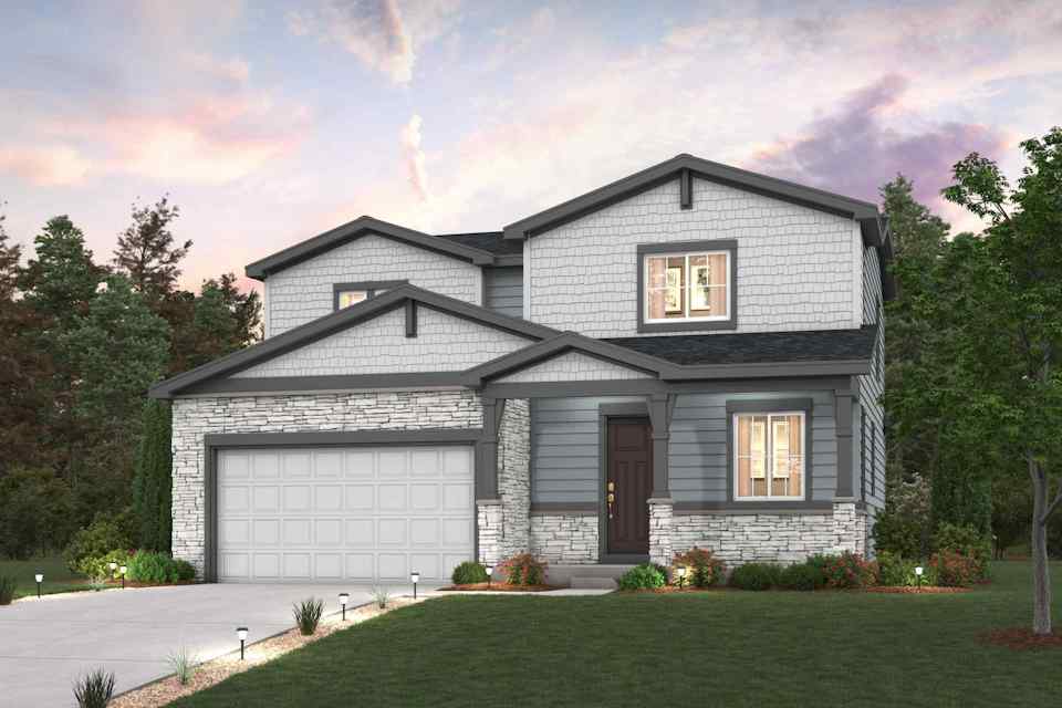 A house with a garage.