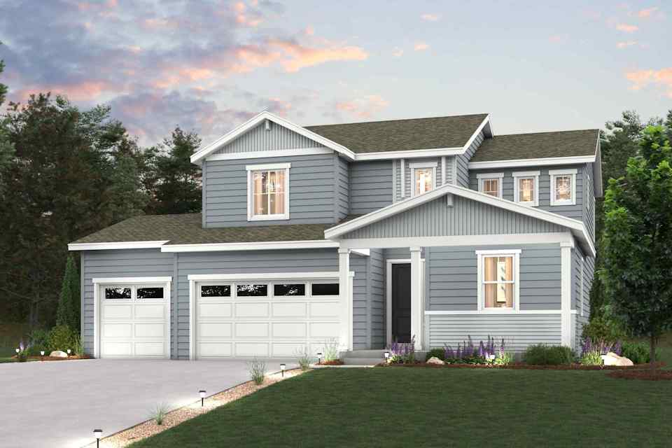 A house with a garage.