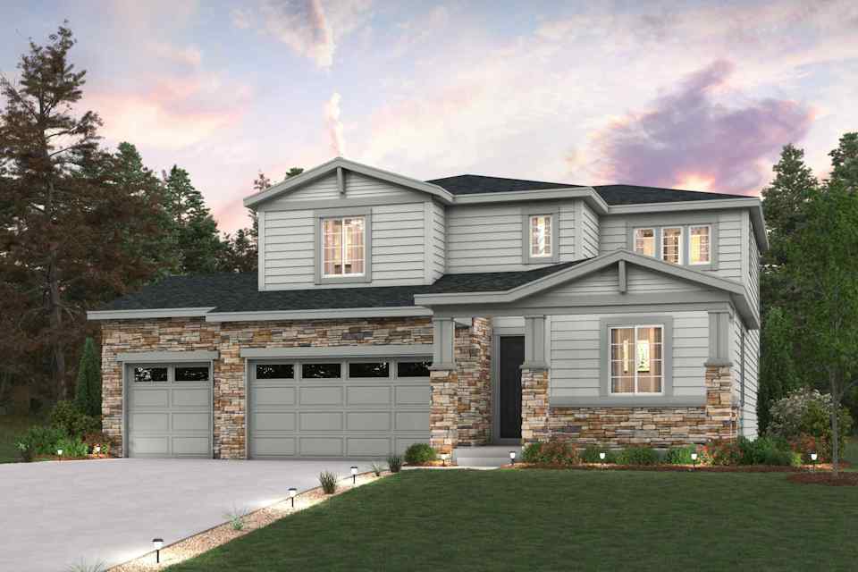 A house with a garage.