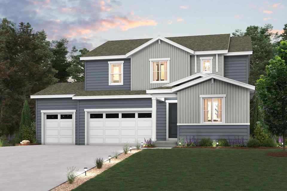 A house with a driveway.